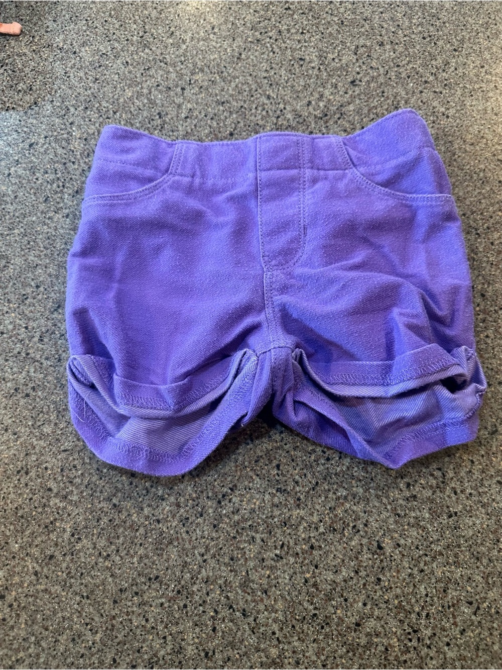 Wonderkids Lavender Rolled-Ruffle Cotton Shorts